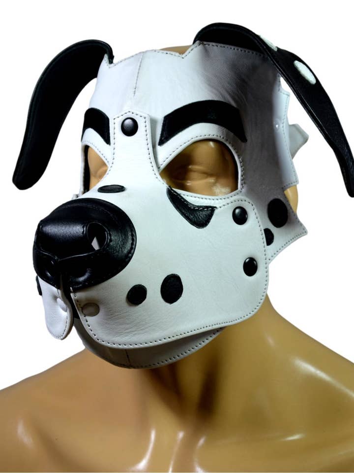 Máscara de perro con capucha para delimitación, disfraz de cachorro o mascota, equipo de recreación, juego para cachorros o mascotas para venta al por mayor de Meninleather