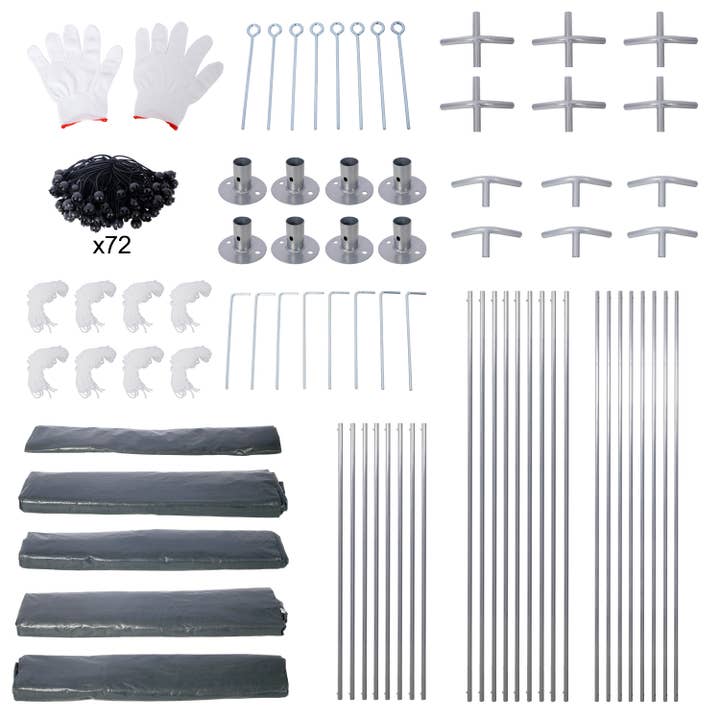 39F Inc. - Wholesale Tent - 10x20ft Heavy Duty Portable Carport Garage with Doors, Grey13