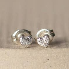 Lucy Kemp Jewellery - Wholesale Stud/post earrings - Sterling Silver Mini Studs - Heart1