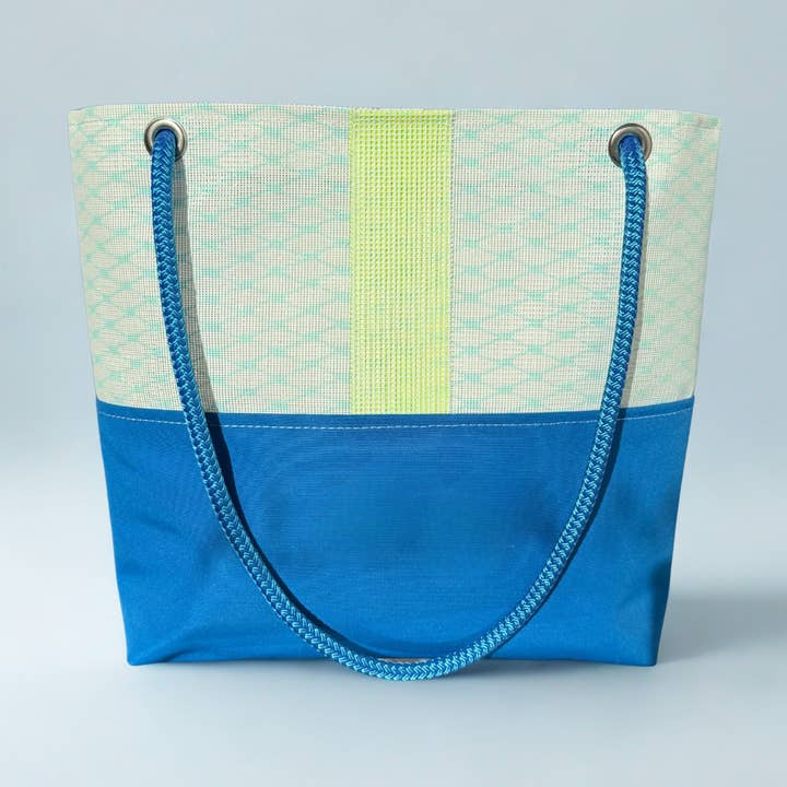 Alaina Marie - Wholesale Beach Bag - Bleached Aqua Tote0