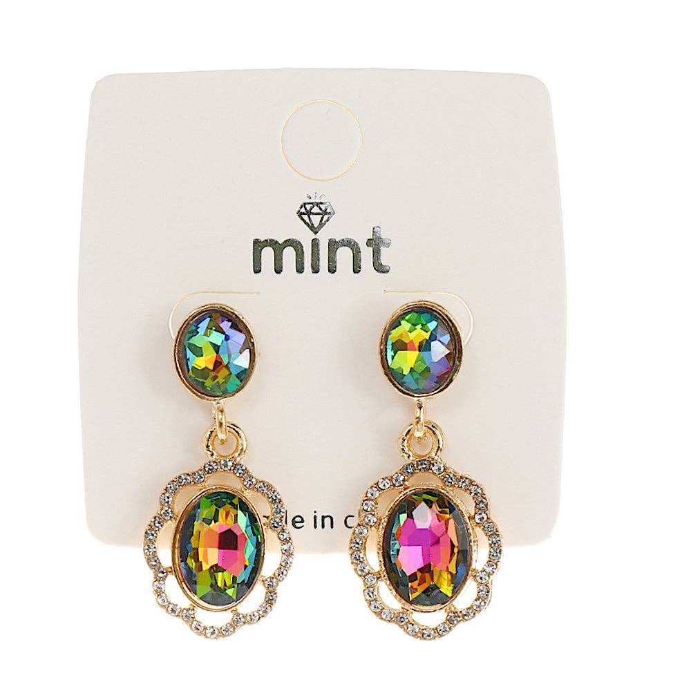 Atlas Fashion - Wholesale Dangle Earrings - Aurora Borealis Crystal Drop Earring0