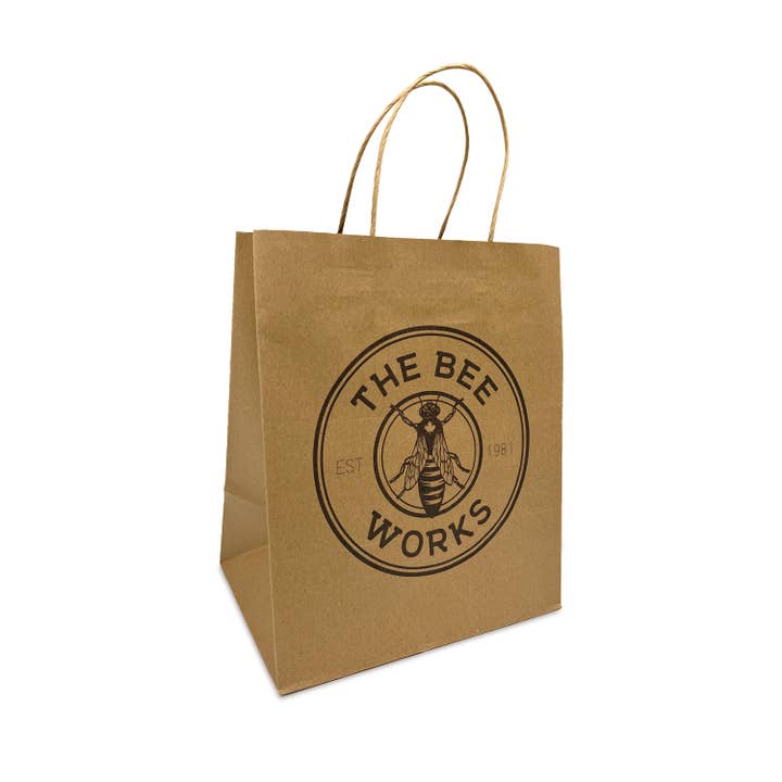 Kis Paper - Wholesale Gift Bag - Custom Print Bistro 10x6.75x12 Kraft Paper Bags
