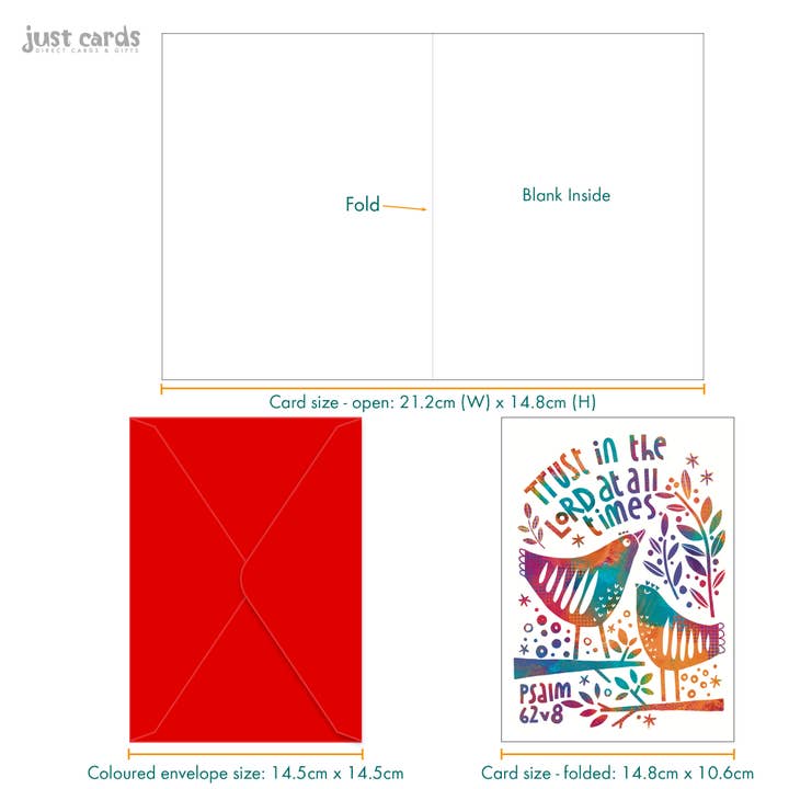 Just Cards Direct – postal de incentivo por atacado – Confie no Cartão de Saudações do Senhor Christian2