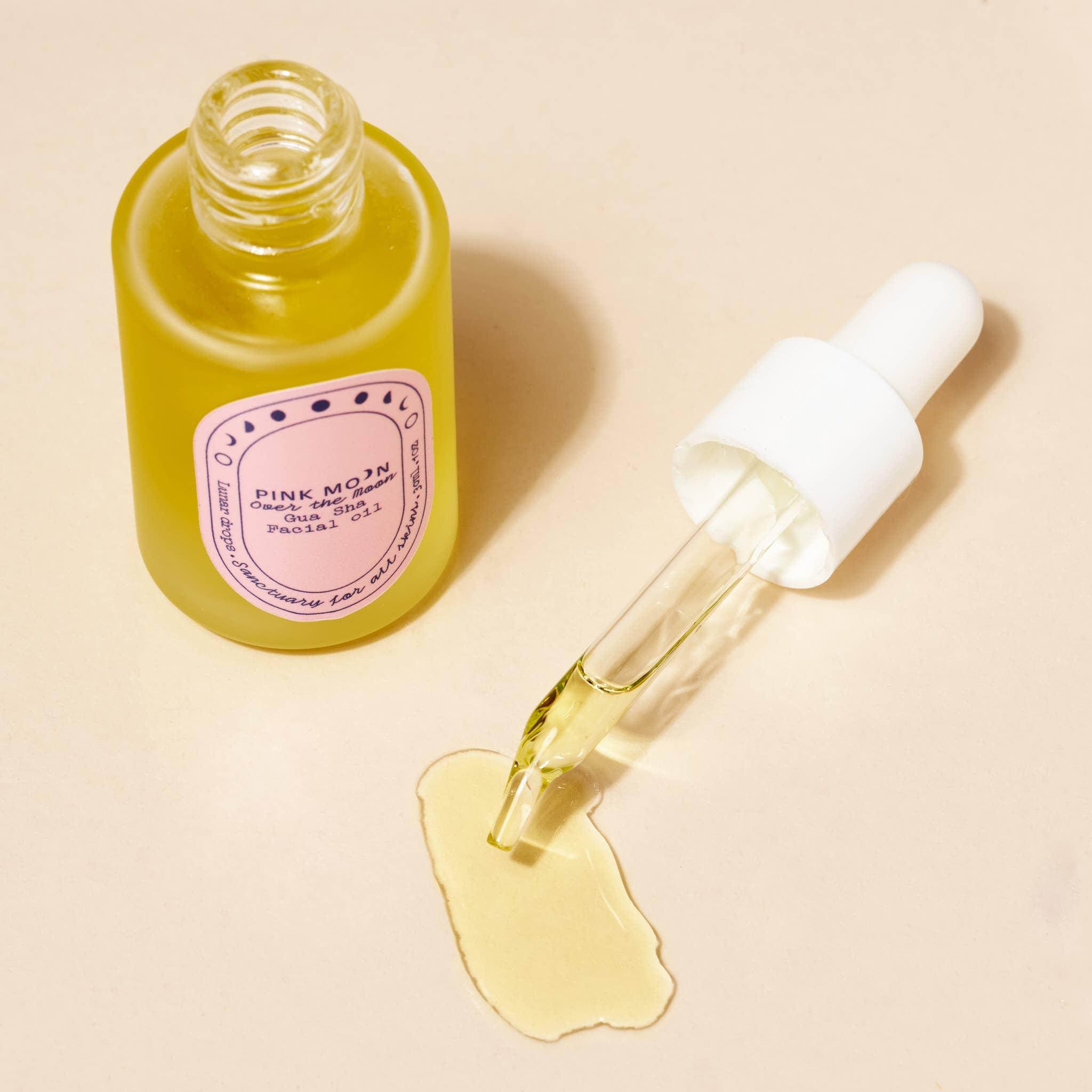 Pink Moon - Wholesale Facial Oil - Over the Moon Gua Sha Facial Oil - Moringa, Rose1