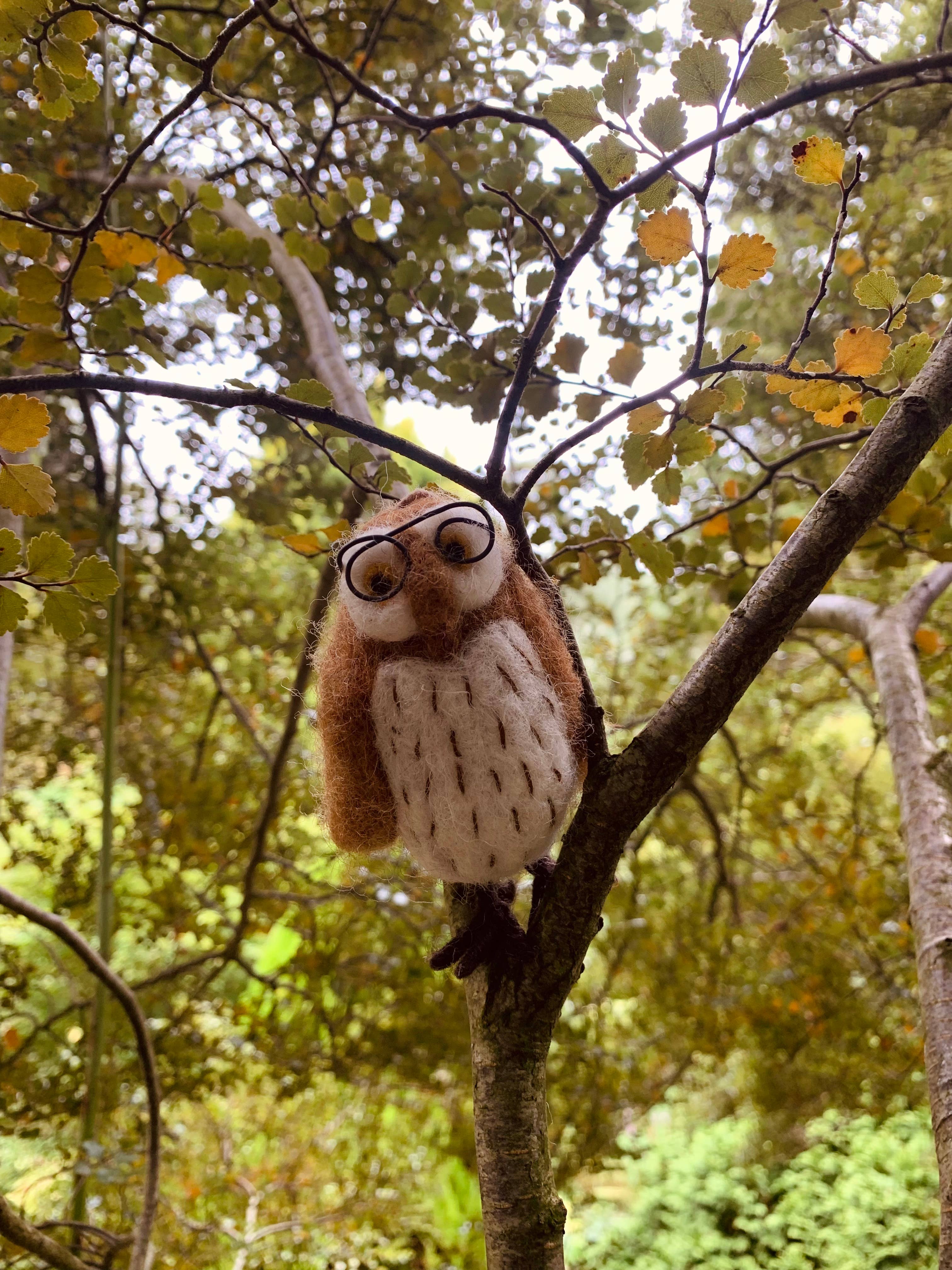 Felt So Good - Wholesale Ornament - Handmade Felt Wilson the Wise Owl Hanging Bird Decoration3