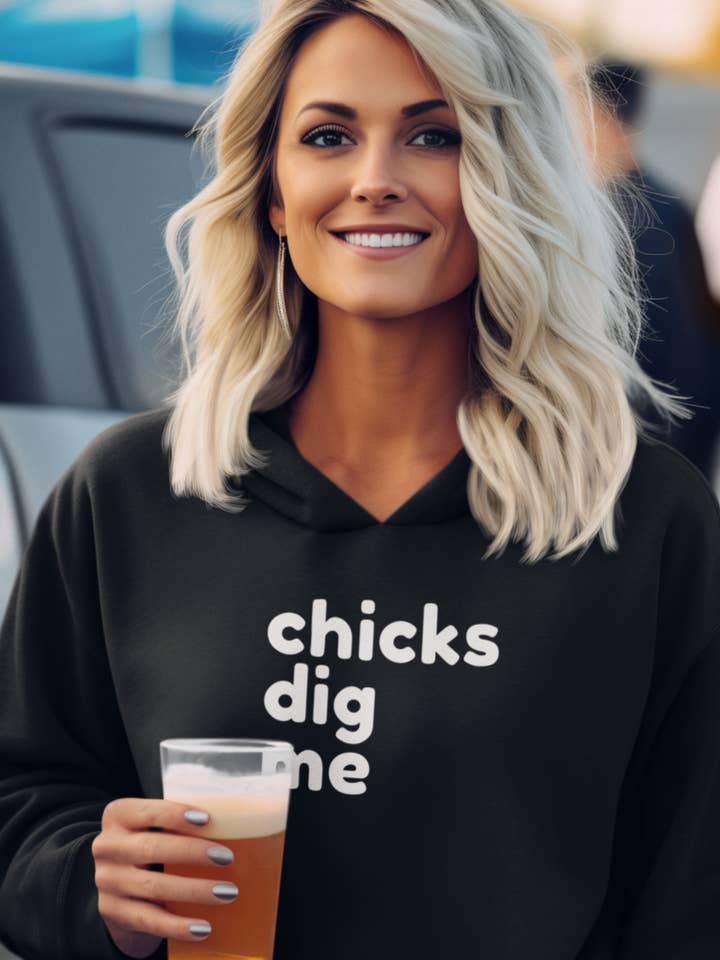 Las chicas me adoran - Sudadera con capucha para mujer para venta al por mayor de Smart Ass Shirts