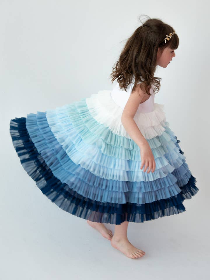 Vestido Azul Flamenco por atacado de Amelie et Sophie