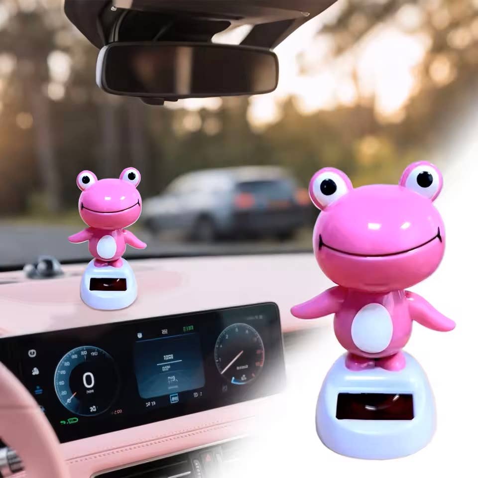 SoXcellent - Wholesale Decoratieve autospiegelhanger - Unisex - Bobblehead Kikker Zonnedashboard Ornament Schudspeeltje3