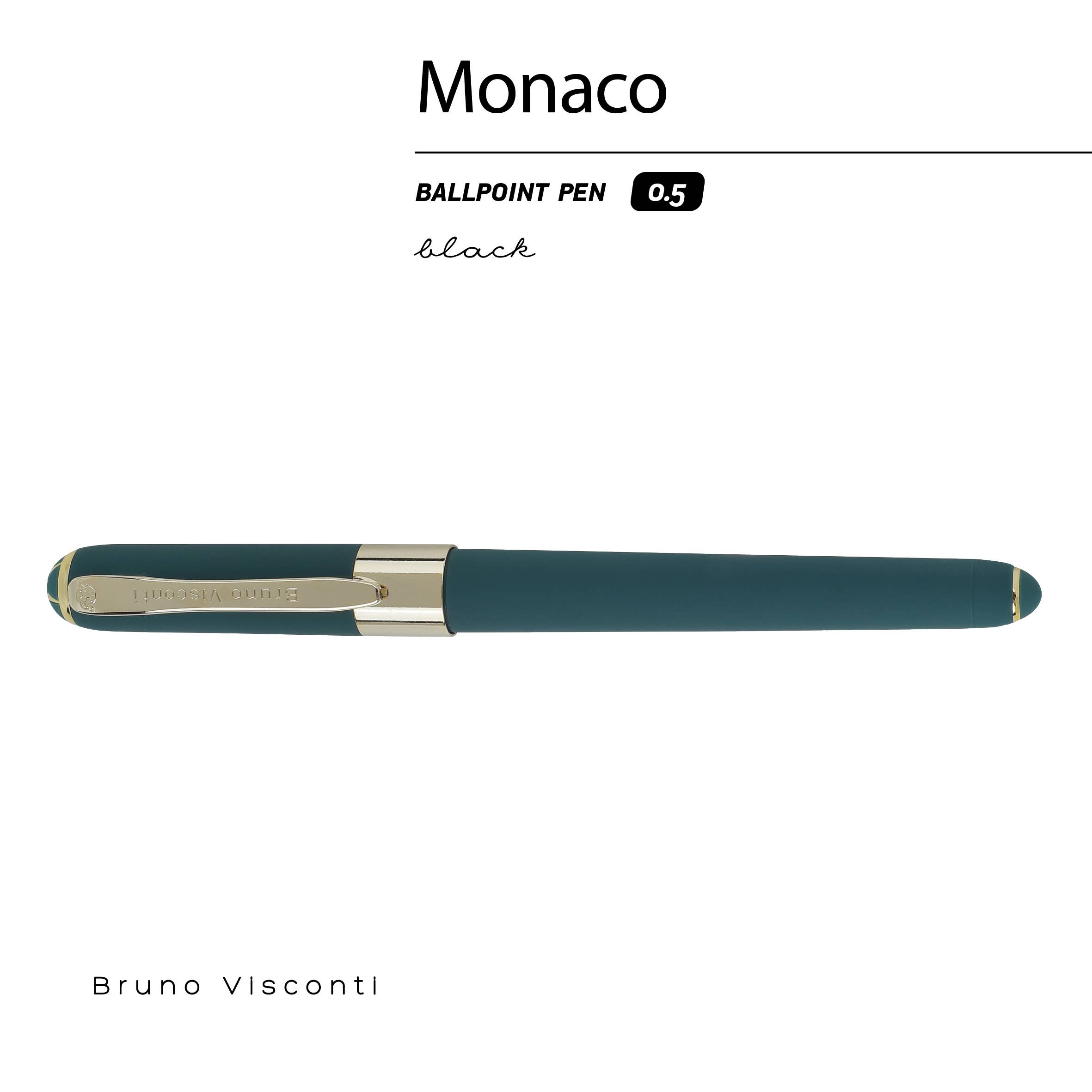 BV by Bruno Visconti - Wholesale Pen - Forest Green Monaco Fine Point Soft Touch Pen, 0.5mm4