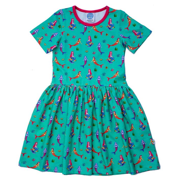 Robe sirène mystique en turquoise pour la vente par JECO