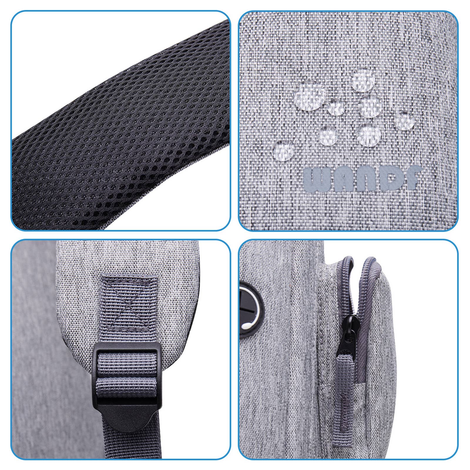 wandf - Wholesale Backpack - Unisex - WANDF Crossbody Sling Chest Bag Mens Travel Backpack21