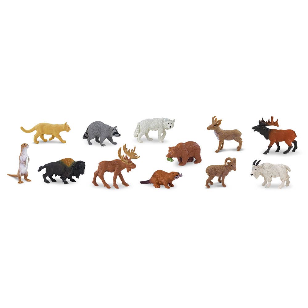 Safari Ltd. - Wholesale Figurine Toy - Kids - North American Wildlife Bulk Bag - 7658041