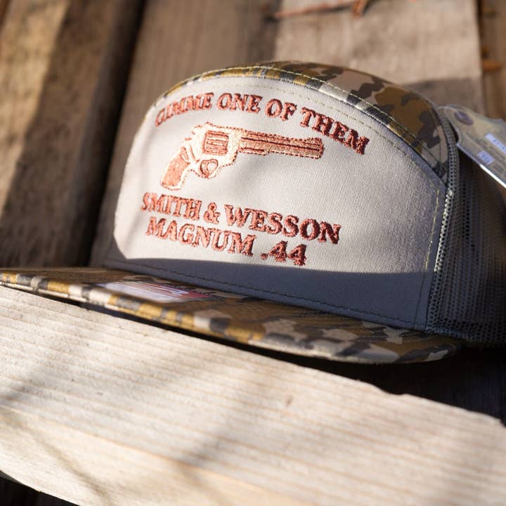 The Brim Reapers - Wholesale Trucker Hat - Unisex - Gimme One Of Them Smith & Wesson Magnum .44 Embroidered Hat3
