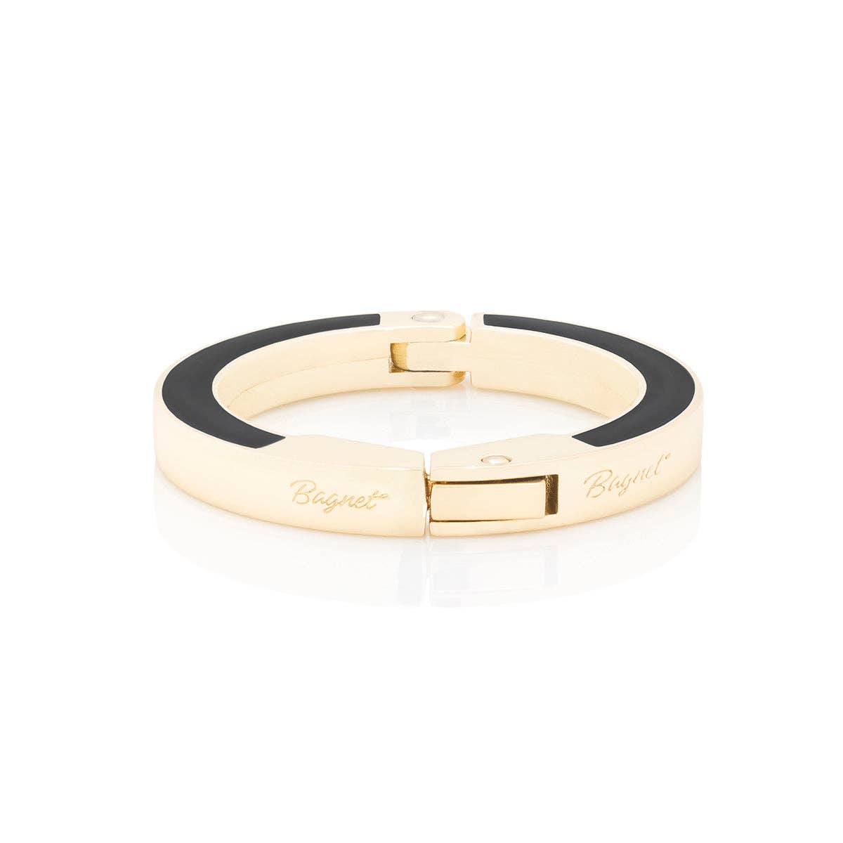 Bagnet - Wholesale Purse Hook/Hanger - Women's - Shiny Gold / Black Enamel Perch