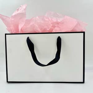 16 bolsas de regalo de papel kraft rosa a granel con asas, bolsas de papel  rosa para fiesta, decoraciones de fiesta preparadas, bolsas de regalo para