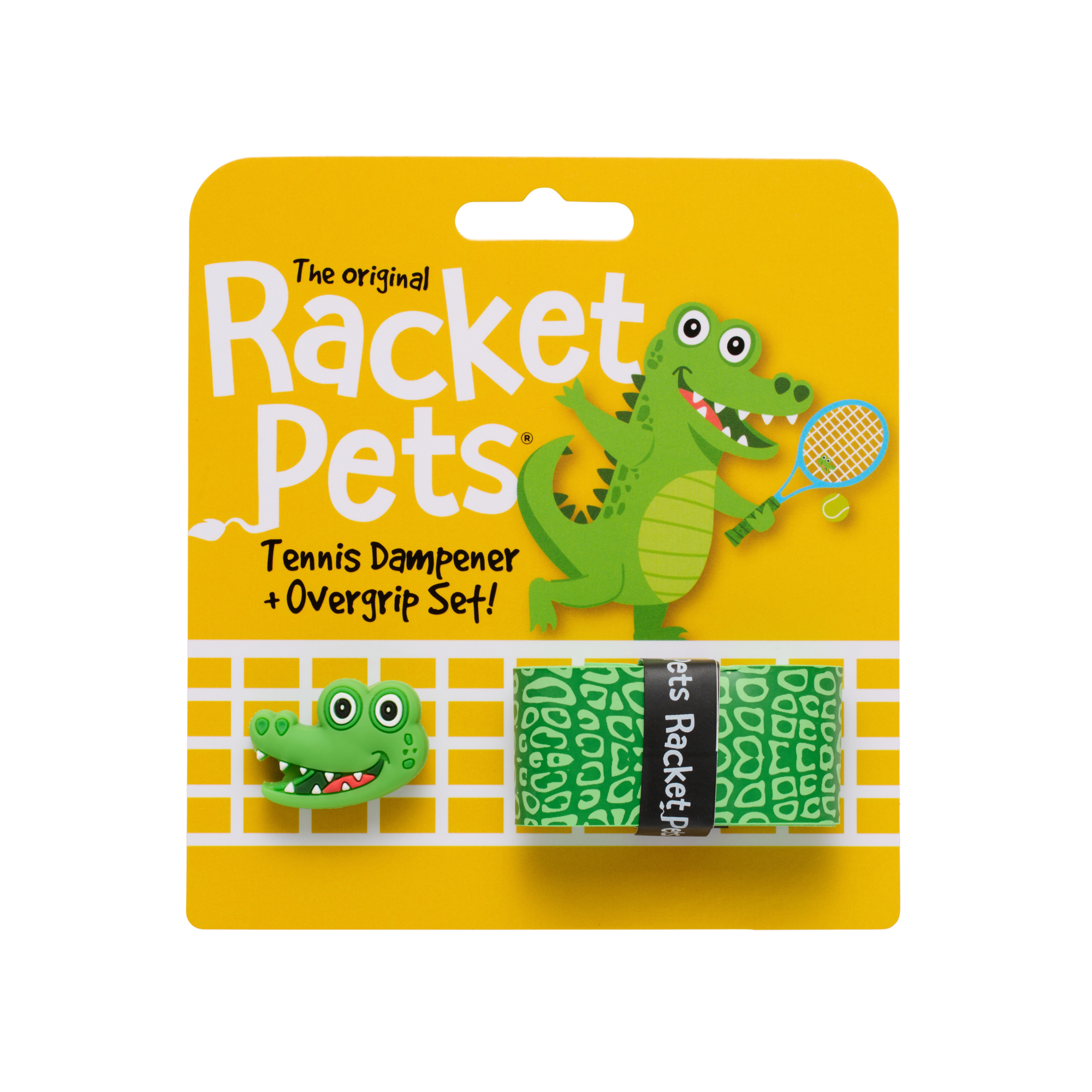 Racket Pets - Wholesale Sporting Accessories - Alligator Green Tennis Overgrip Tape and Matching Shock Abso1
