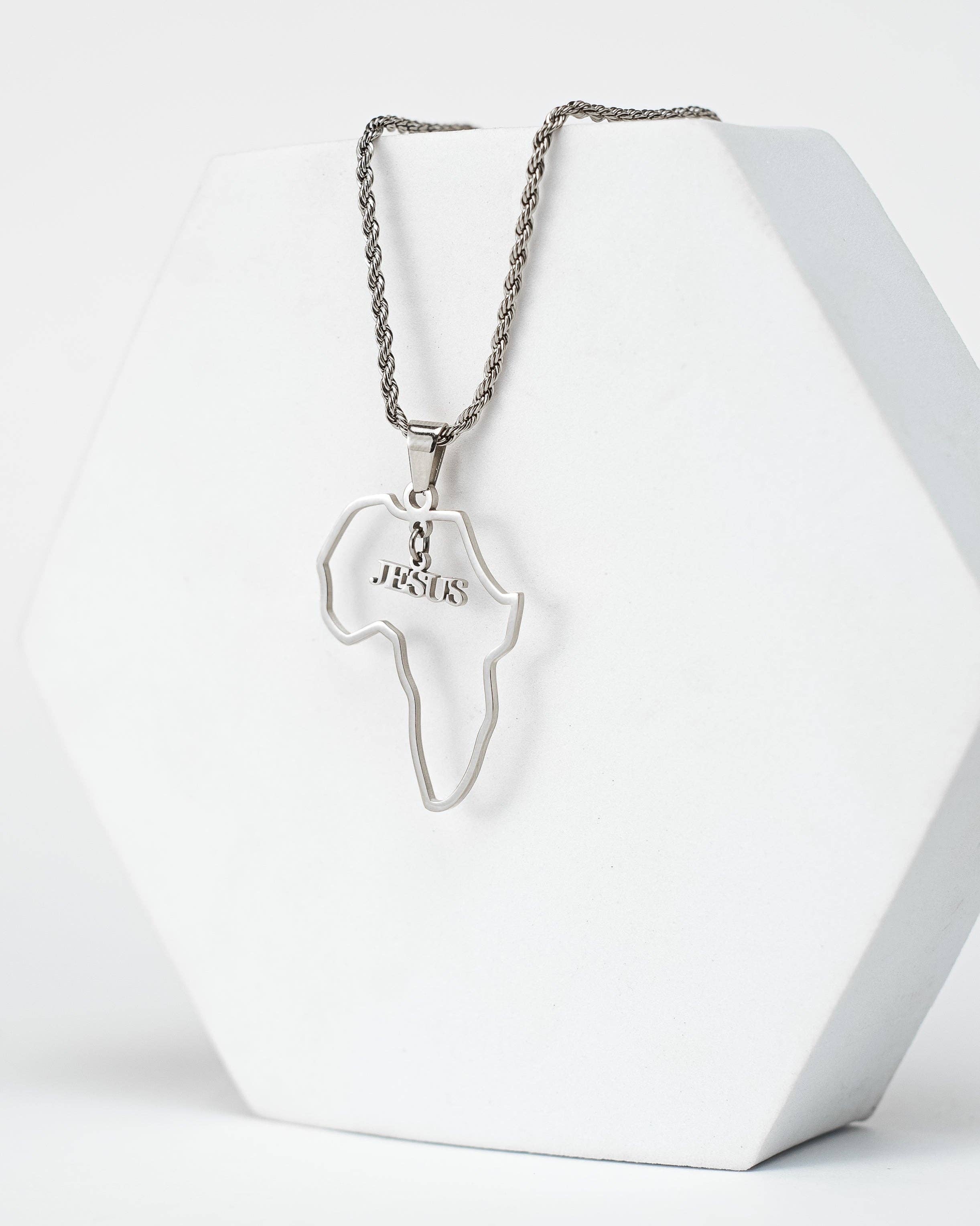 Adé & Grace - Wholesale Pendant/Charm Necklace - "Africa X Jesus" Necklace1