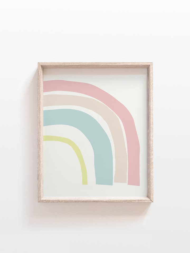 arcobaleno pastello, stampa cameretta pastello, culla arcobaleno per la vendita all'ingrosso da parte di The Little Wagon