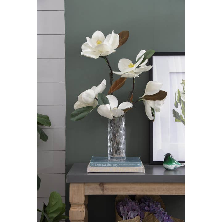 A&B Home Group Inc. - Wholesale Artificial Flowers - 12x6x30" Almost Real Magnolia Stem, White2
