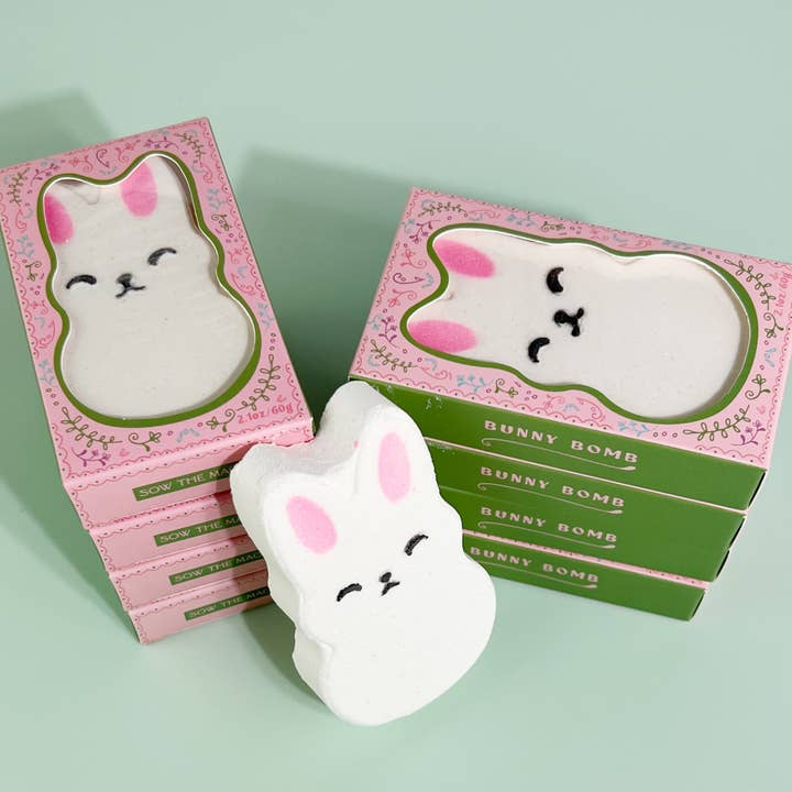 Sow the Magic - Wholesale Bath bomb/fizz - Little Bunny Strawberry Bath Bomb with Shea Butter3