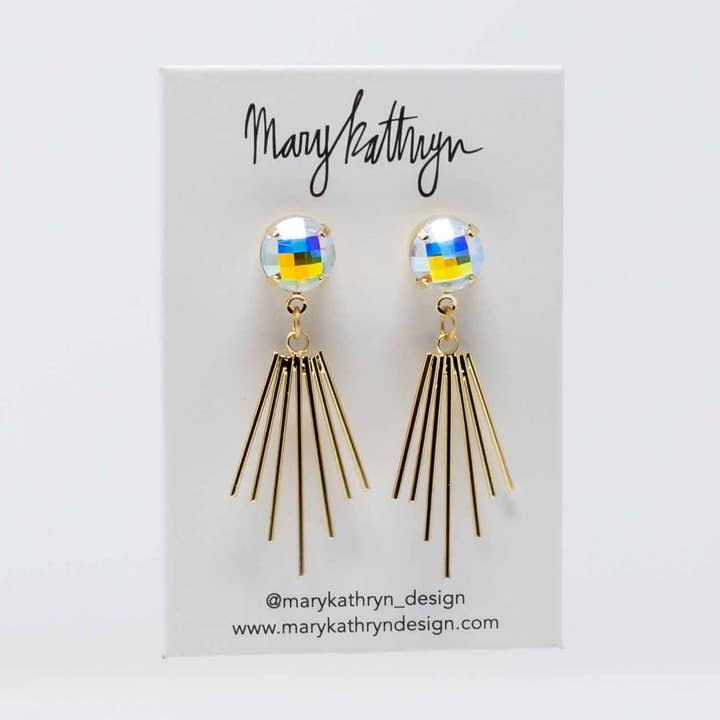 Cleopatra irisierende Ohrringe für den Großhandel von Mary Kathryn Design