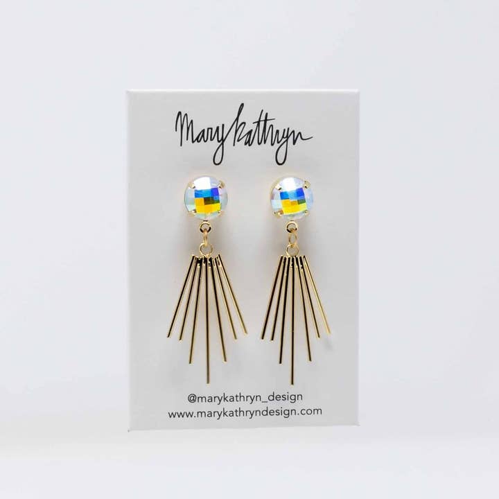 Cleopatra Iridescent Earrings for wholesale by Mary Kathryn Design
