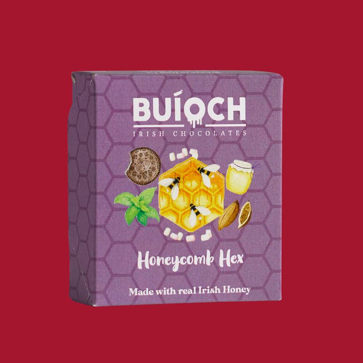 BuÃoch Irish Chocolates - Wholesale Chocolate - Marshmallow Honeycomb Hex - Milk Chocolate