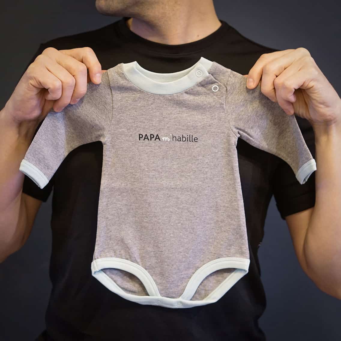 PAPA m'habille - Wholesale Bodysuit (Non-Footed) - Baby - Body in organic cont “Peanut” green of water