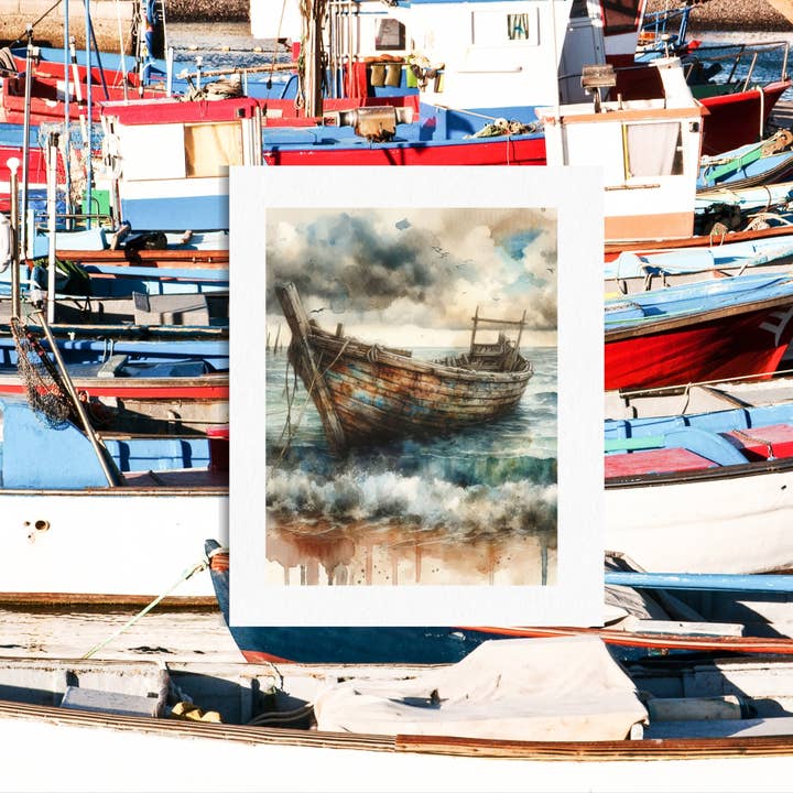 Blue Crab - Wholesale Father's Day Card - Vintage Boat Cards – Nautical Set by Blue Crab2