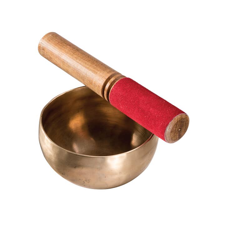 Namaste - Venta al por mayor Artículo de meditación - Cuenco para cantar de bronce batido a mano con palo
