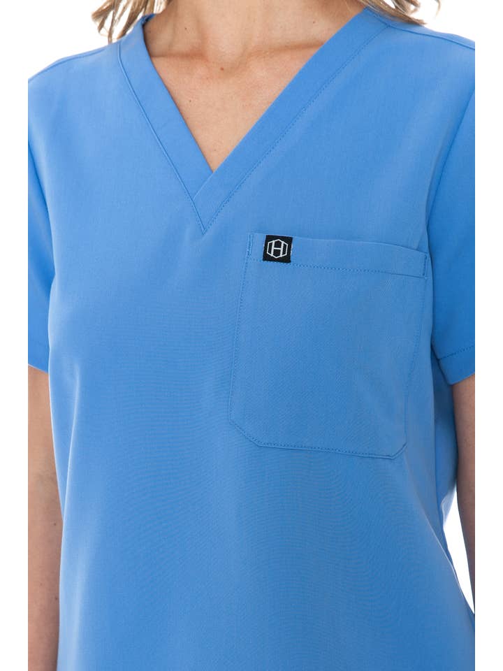 Humble - Wholesale Healthcare Uniform - Women's - Ceil Blue - Women's Basic Scrub Top11