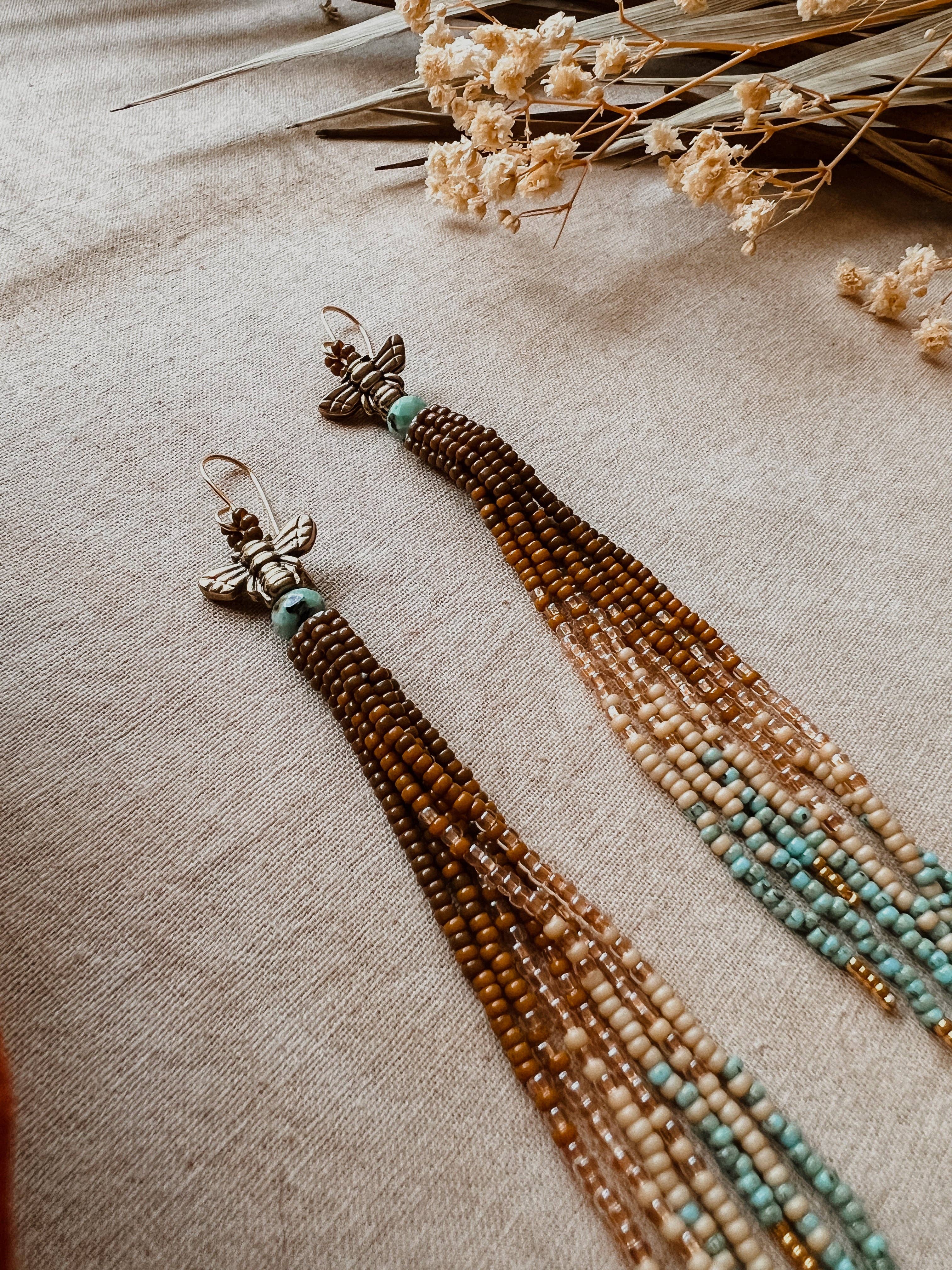 Stone & Sky - Vendita all'ingrosso Orecchini pendenti - Honeybee Set - color ruggine1