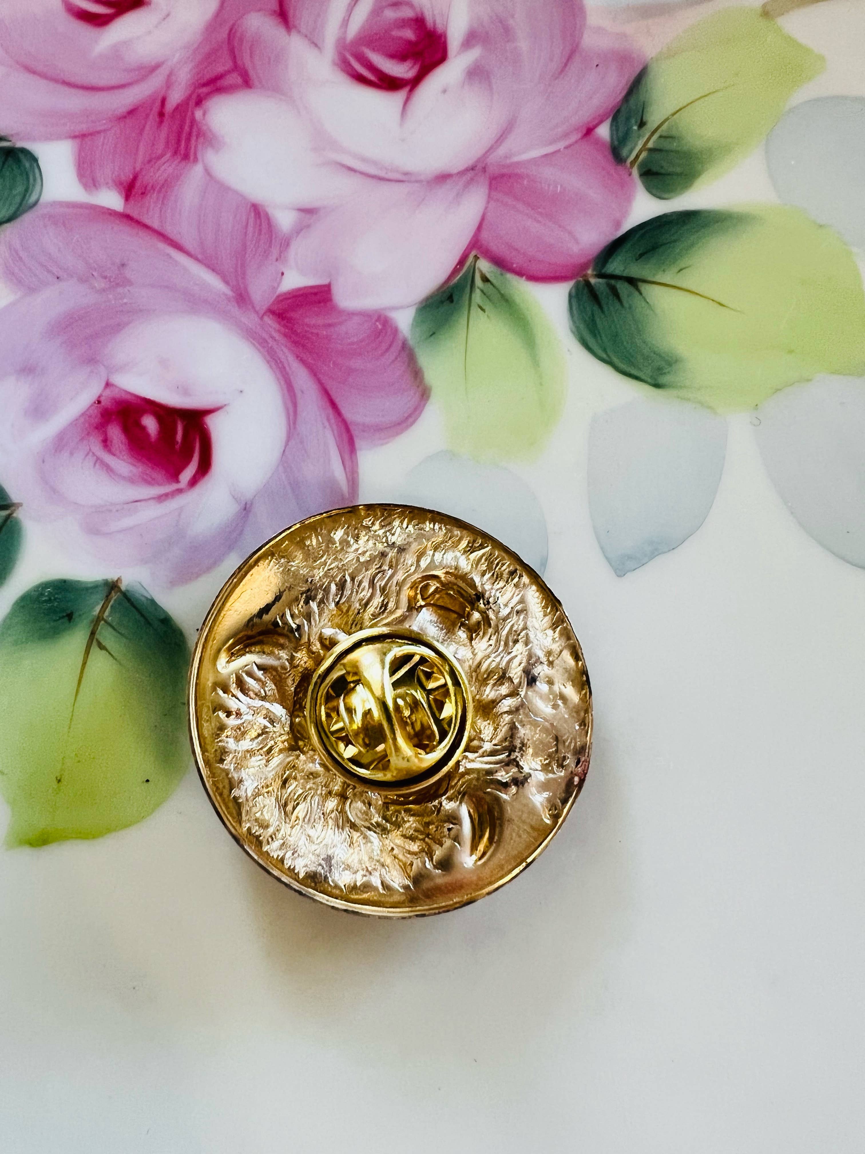 Vintage Bliss - Wholesale Brooch - Western Brass Patina Buffalo Hat Pin2