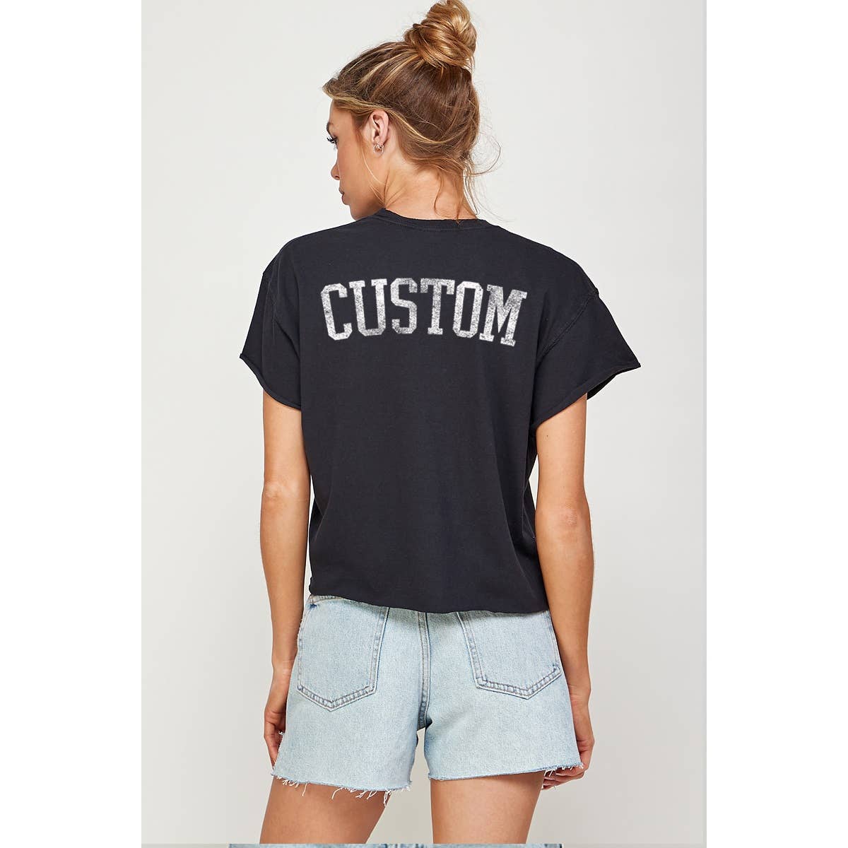 Illustrated Society - Vente T-shirt sérigraphié – femme - HAUT COURT GRAPHIQUE VINTAGE PERSONNALISÉ0