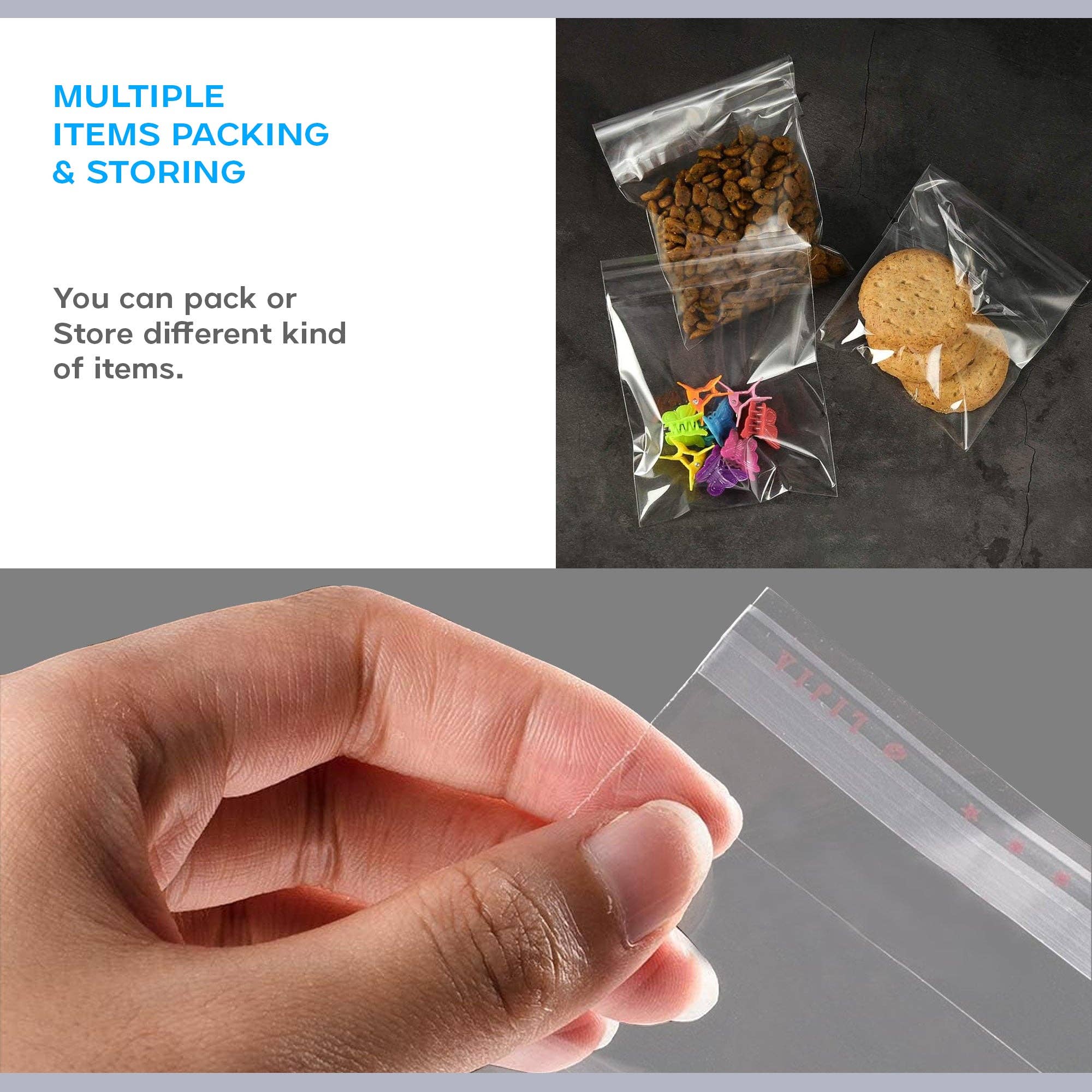Ledsone – wholesale Food storage wrap/bag – Clear Reclosable Zip Poly Bag Resealable Self Sealing Bag~52916