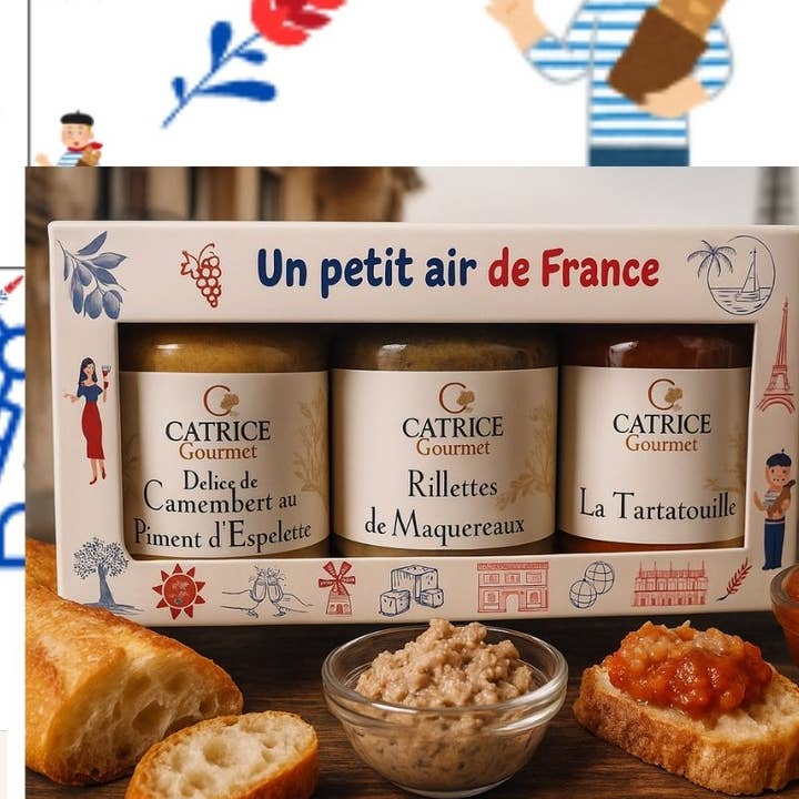 COFFRET cadeau gourmand -COFFRET Un petit air de France pour la vente par CATRICE GOURMET
