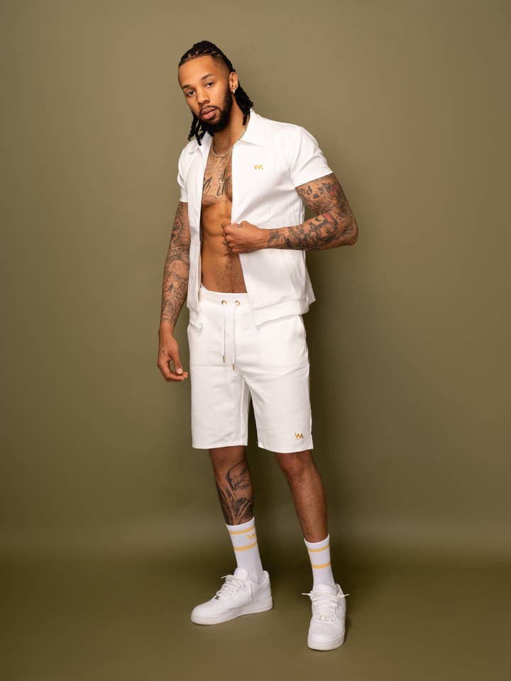 Wdmrck Exclusive Inc – wholesale Athletic jacket – Men′s – TRACK JACKET MEN - WHITE CREAM (HIGH QUALITY)
