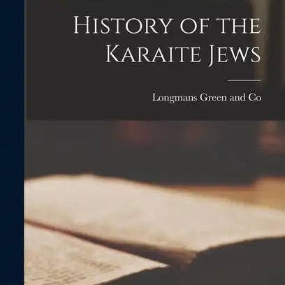 Books by splitShops - Wholesale Book - Adult - History of the Karaite Jews - Hardcover