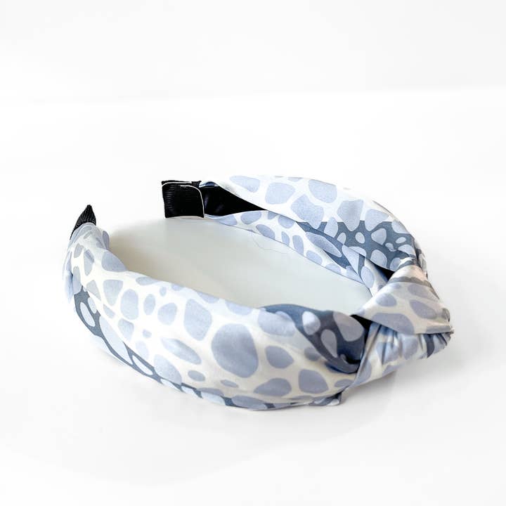 La diadema anudada de seda Lauren para venta al por mayor de CB Grey