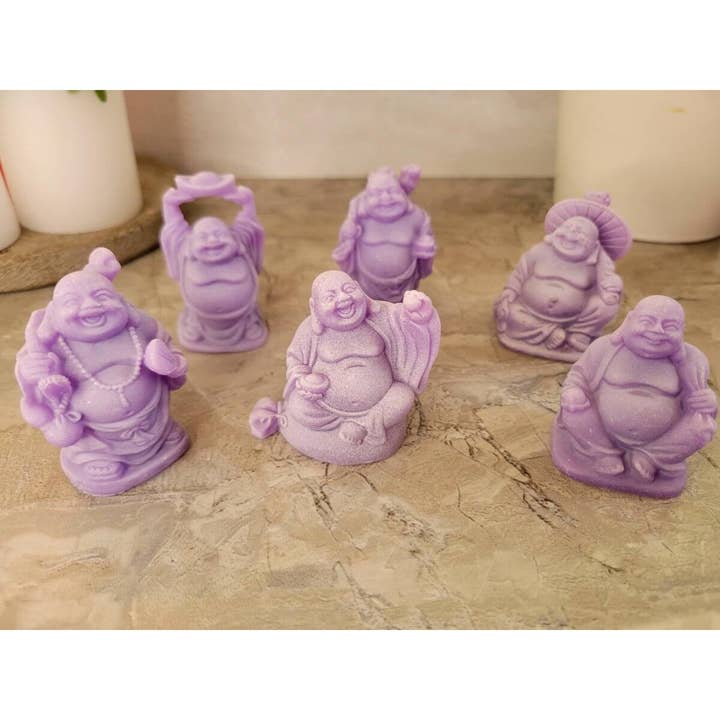 Beautiful Pack of 6 Laughing Buddha Figurines for wholesale by My Magic Place Shop
