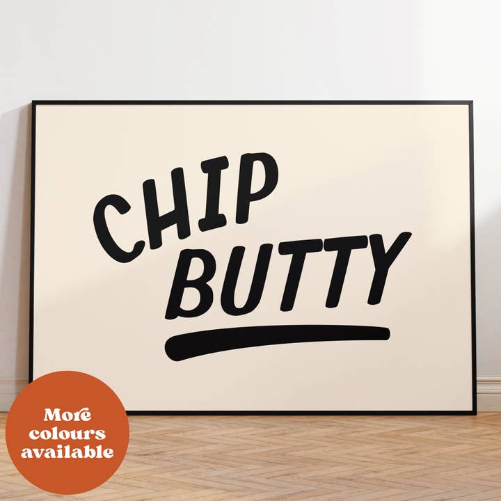 Chip Butty Northern Takeaway Print for wholesale by Lauren Beth Designs