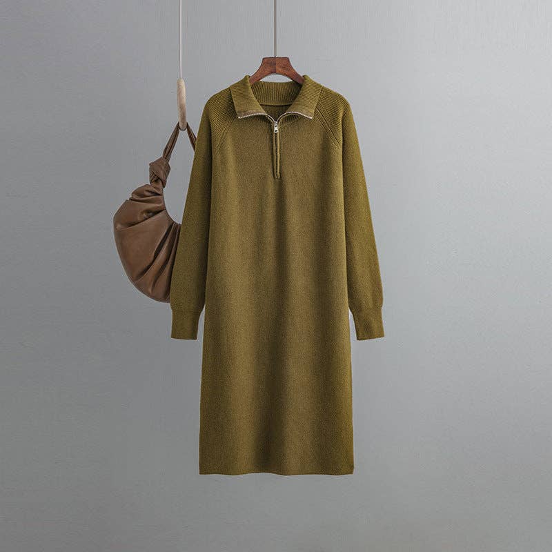 Marayn - Wholesale Dress - Women's - Knit Midi Dress Chic Cozy Effortless Fall Style8