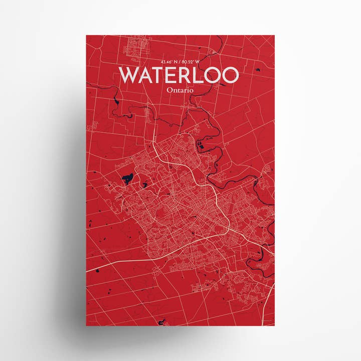 OurPoster.com - Wholesale Poster - Waterloo City Map Poster136