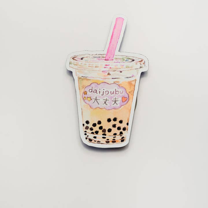Boba Bubble Tea Magnet for wholesale by kathyphantastic