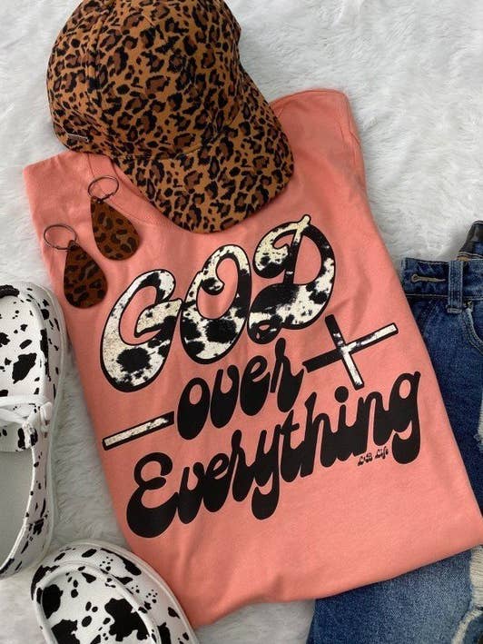 L&B Life - Wholesale Screen Printed T-Shirt - Women's - BC God Over Everything Graphic Tshirt2