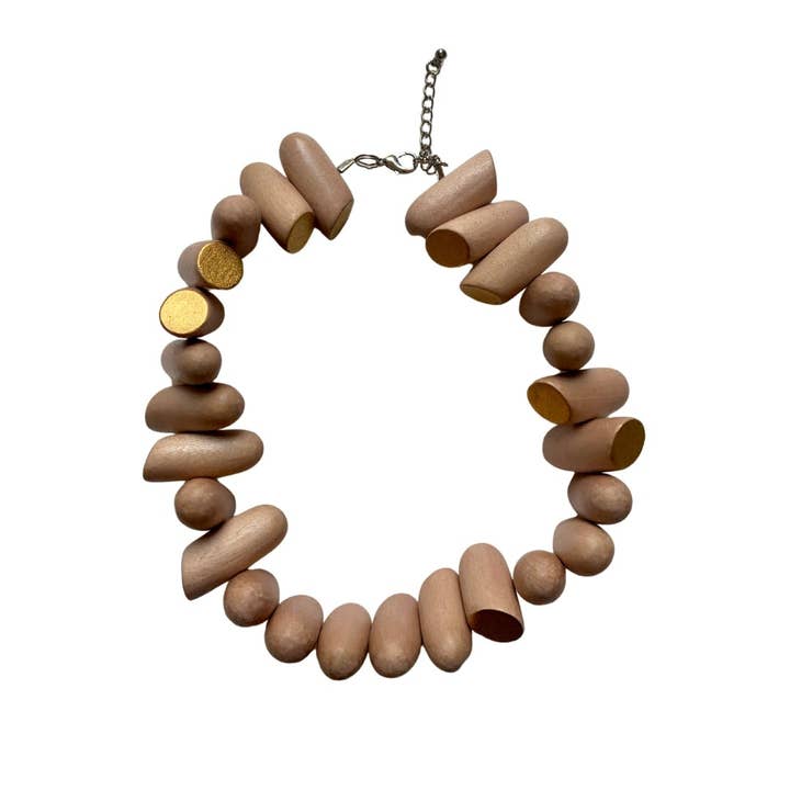 Bijondo – Großhandel Perlenkette – Handgefertigte Holz-Kropfkette Mabel
