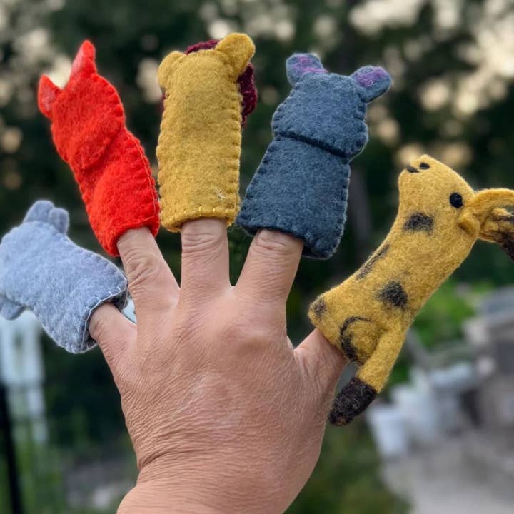 Lungta Imports - Wholesale Finger Puppet - Kids & Baby - Finger Puppets, Animal Puppets, Felt Finger Games Set of 5pc5