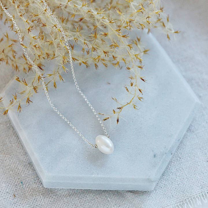 Weiße Süßwasserperlenkette für den Großhandel von Third & Co. Studio