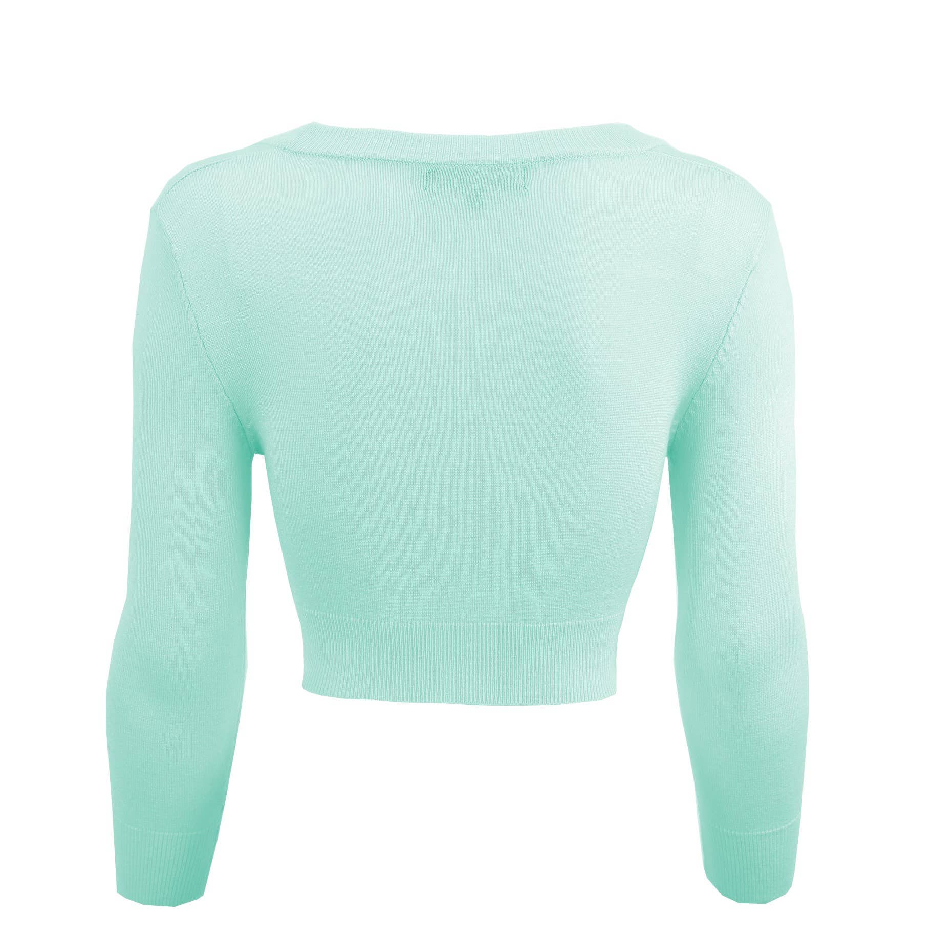 Mak - Wholesale Cardigan - Women's - Cropped Bolero 3/4 Sleeve V-Neck PLUS size Cardigan CO129PL40