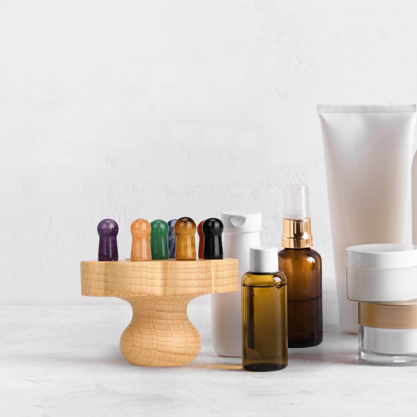 Zen'Arôme – Engroshandel Hovedkradser/massage – Stenmasseringsbørste med 9 mineraler til lithoterapi3